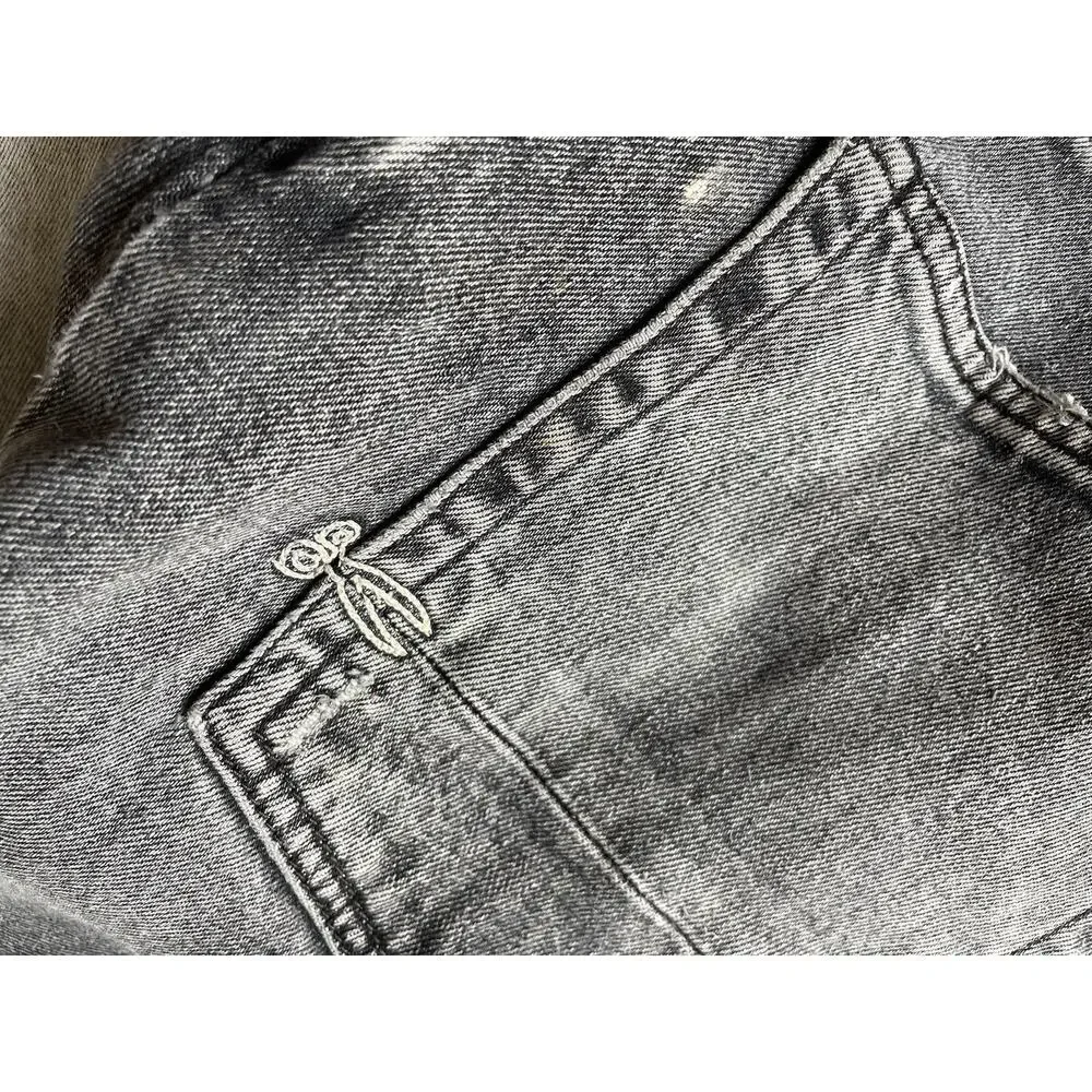 Denham Razor Slim Fit Grey Distressed Jeans Button Fly Mens 36x31